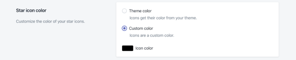 Star icon color